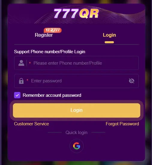 777QR Game APK